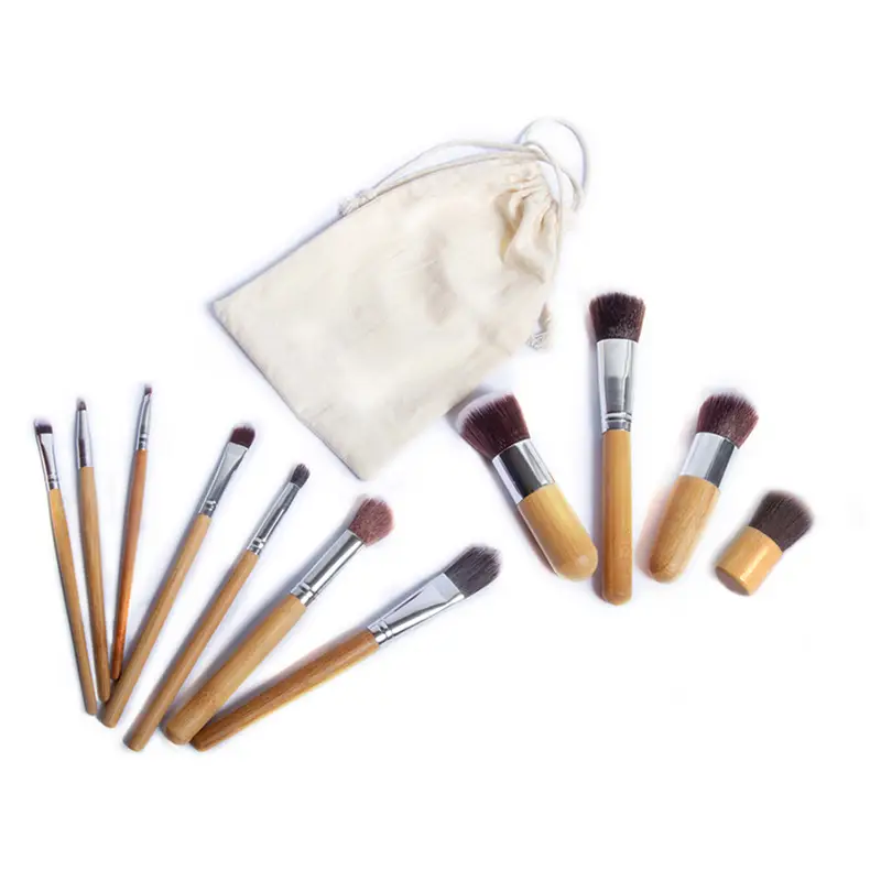 Bamboo Makeup Brush Set